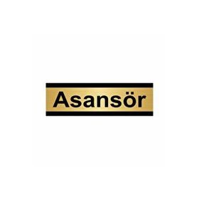 Özarslan Dizayn Asansör 5x20 cm Altın Renk Metal Yönlendirme Levhası