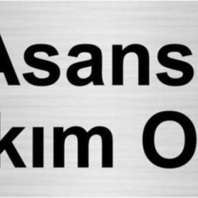 Özarslan Dizayn Asansör Bakım Odası 5x20 cm Gümüş Renk Metal Yönlendirme Levhası