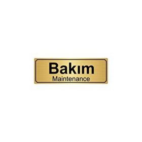 Özarslan Dizayn Asansör Bakım Odası 7x20 cm Altın Renk Metal Yönlendirme Levhası