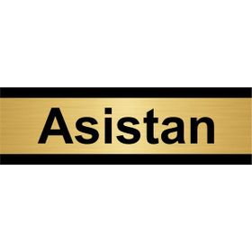 Özarslan Dizayn Asistan 5x20 cm Altın Renk Metal Yönlendirme Levhası