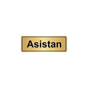 Özarslan Dizayn Asistan 7x20 cm Altın Renk Metal Yönlendirme Levhası