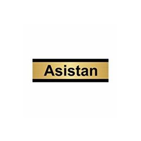 Özarslan Dizayn Asistan 7x20 cm Altın Renk Metal Yönlendirme Levhası