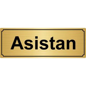 Özarslan Dizayn Asistan 7x20 cm Altın Renk Metal Yönlendirme Levhası