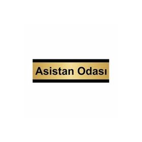 Özarslan Dizayn Asistan Odası 5x20 cm Altın Renk Metal Yönlendirme Levhası