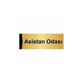 Özarslan Dizayn Asistan Odası 5x20 cm Altın Renk Metal Yönlendirme Levhası
