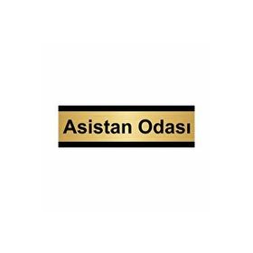 Özarslan Dizayn Asistan Odası 5x20 cm Altın Renk Metal Yönlendirme Levhası