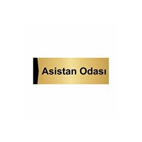 Özarslan Dizayn Asistan Odası 5x20 cm Altın Renk Metal Yönlendirme Levhası