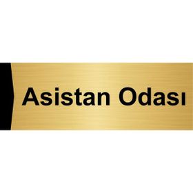 Özarslan Dizayn Asistan Odası 5x20 cm Altın Renk Metal Yönlendirme Levhası