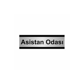 Özarslan Dizayn Asistan Odası 5x20 cm Gümüş Renk Metal Yönlendirme Levhası