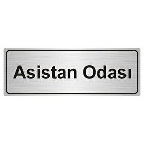 Özarslan Dizayn Asistan Odası 5x20 cm Gümüş Renk Metal Yönlendirme Levhası