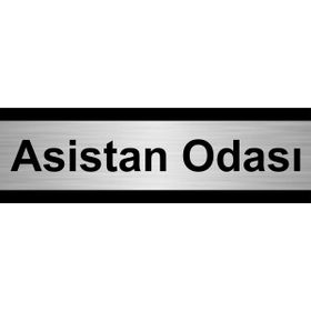 Özarslan Dizayn Asistan Odası 5x20 cm Gümüş Renk Metal Yönlendirme Levhası