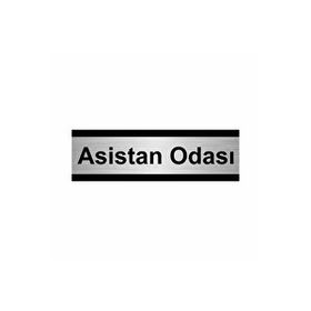 Özarslan Dizayn Asistan Odası 7x20 cm Gümüş Renk Metal Yönlendirme Levhası