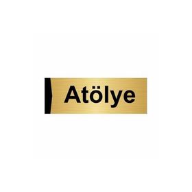 Özarslan Dizayn Atölye 5x20 cm Altın Renk Metal Yönlendirme Levhası