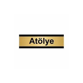 Özarslan Dizayn Atölye 5x20 cm Altın Renk Metal Yönlendirme Levhası