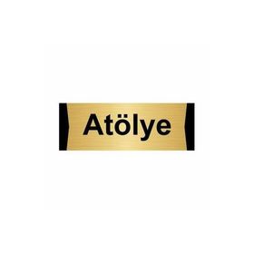 Özarslan Dizayn Atölye 7x20 cm Altın Renk Metal Yönlendirme Levhası