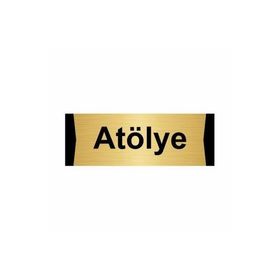 Özarslan Dizayn Atölye 7x20 cm Altın Renk Metal Yönlendirme Levhası
