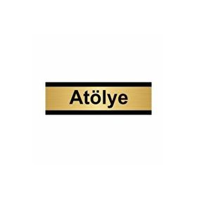 Özarslan Dizayn Atölye 7x20 cm Altın Renk Metal Yönlendirme Levhası
