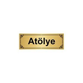 Özarslan Dizayn Atölye 7x20 cm Altın Renk Metal Yönlendirme Levhası