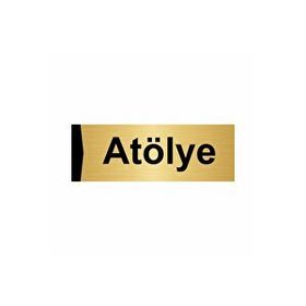 Özarslan Dizayn Atölye 7x20 cm Altın Renk Metal Yönlendirme Levhası