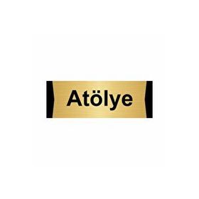 Özarslan Dizayn Atölye 7x20 cm Altın Renk Metal Yönlendirme Levhası