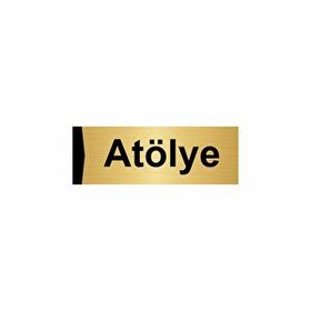 Özarslan Dizayn Atölye 7x20 cm Altın Renk Metal Yönlendirme Levhası