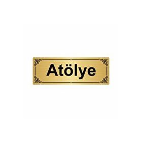 Özarslan Dizayn Atölye 7x20 cm Altın Renk Metal Yönlendirme Levhası