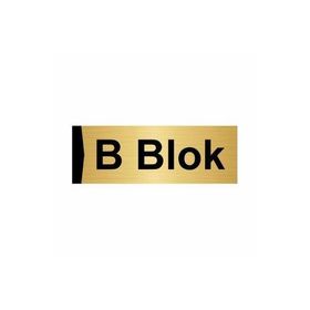 Özarslan Dizayn B Blok 10x20 cm Altın Renk Metal Yönlendirme Levhası