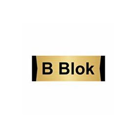 Özarslan Dizayn B Blok 10x20 cm Altın Renk Metal Yönlendirme Levhası