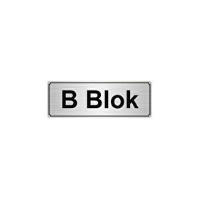 Özarslan Dizayn B Blok 10x20 cm Gümüş Renk Metal Yönlendirme Levhası