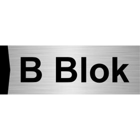 Özarslan Dizayn B Blok 5x20 cm Gümüş Renk Metal Yönlendirme Levhası