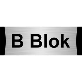 Özarslan Dizayn B Blok 5x20 cm Gümüş Renk Metal Yönlendirme Levhası
