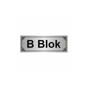 Özarslan Dizayn B Blok 7x20 cm Gümüş Renk Metal Yönlendirme Levhası
