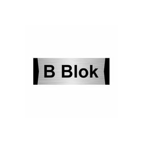 Özarslan Dizayn B Blok 7x20 cm Gümüş Renk Metal Yönlendirme Levhası