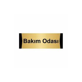 Özarslan Dizayn Bakım Odası 10x20 cm Altın Renk Metal Yönlendirme Levhası