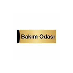 Özarslan Dizayn Bakım Odası 5x20 cm Altın Renk Metal Yönlendirme Levhası