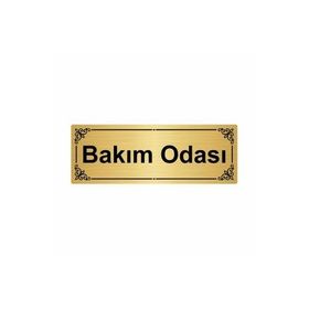 Özarslan Dizayn Bakım Odası 7x20 cm Altın Renk Metal Yönlendirme Levhası