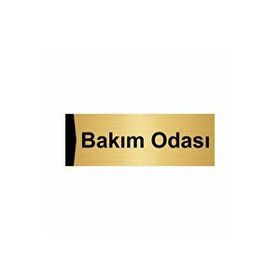 Özarslan Dizayn Bakım Odası 7x20 cm Altın Renk Metal Yönlendirme Levhası