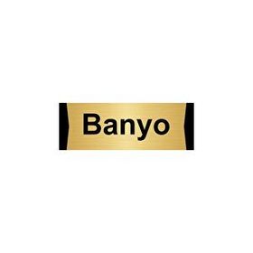 Özarslan Dizayn Banyo 10x20 cm Altın Renk Metal Yönlendirme Levhası