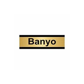 Özarslan Dizayn Banyo 10x20 cm Altın Renk Metal Yönlendirme Levhası