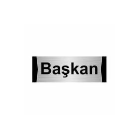 Özarslan Dizayn Başkan 5x20 cm Gümüş Renk Metal Yönlendirme Levhası