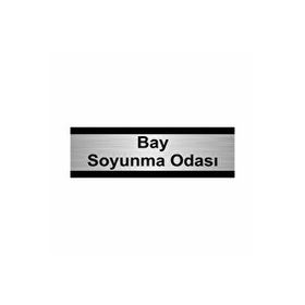 Özarslan Dizayn Bay Soyunma Odası 10x20 cm Gümüş Renk Metal Yönlendirme Levhası