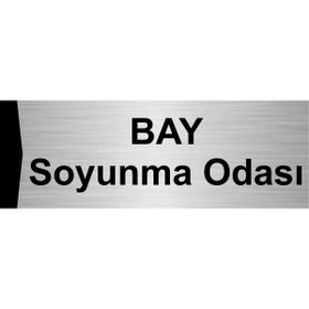 Özarslan Dizayn Bay Soyunma Odası 10x20 cm Gümüş Renk Metal Yönlendirme Levhası