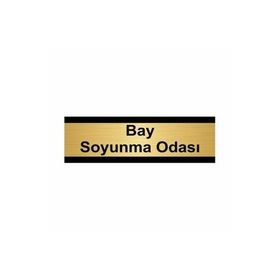 Özarslan Dizayn Bay Soyunma Odası 5x20 cm Altın Renk Metal Yönlendirme Levhası
