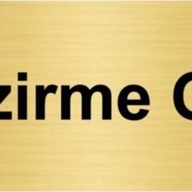 Özarslan Dizayn Bay Soyunma Odası 7x20 cm Altın Renk Metal Yönlendirme Levhası
