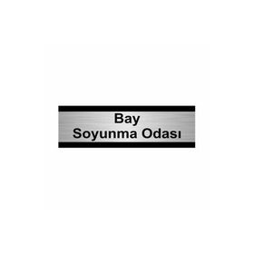 Özarslan Dizayn Bay Soyunma Odası 7x20 cm Gümüş Renk Metal Yönlendirme Levhası