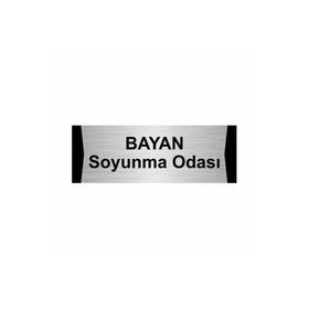 Özarslan Dizayn Bayan Soyunma Odası 10x20 cm Gümüş Renk Metal Yönlendirme Levhası