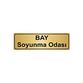 Özarslan Dizayn Bayan Soyunma Odası 5x20 cm Altın Renk Metal Yönlendirme Levhası