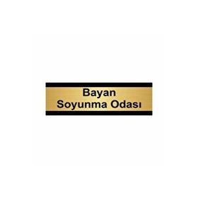 Özarslan Dizayn Bayan Soyunma Odası 5x20 cm Altın Renk Metal Yönlendirme Levhası