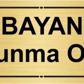 Özarslan Dizayn Bayan Soyunma Odası 7x20 cm Altın Renk Metal Yönlendirme Levhası