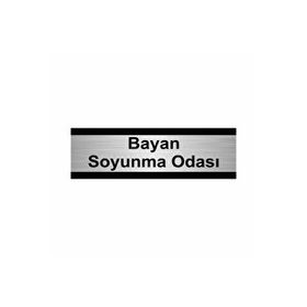 Özarslan Dizayn Bayan Soyunma Odası 7x20 cm Gümüş Renk Metal Yönlendirme Levhası